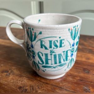 Anthropologie with Elevenses “Rise and Shine” coffee mug